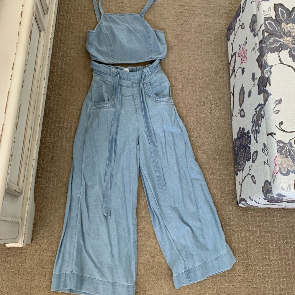 American Eagle 2 piece denim set